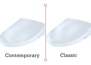 The Contemporary lid sports a smoother, more contoured appearance, whereas the Classic style leaves a small lip.